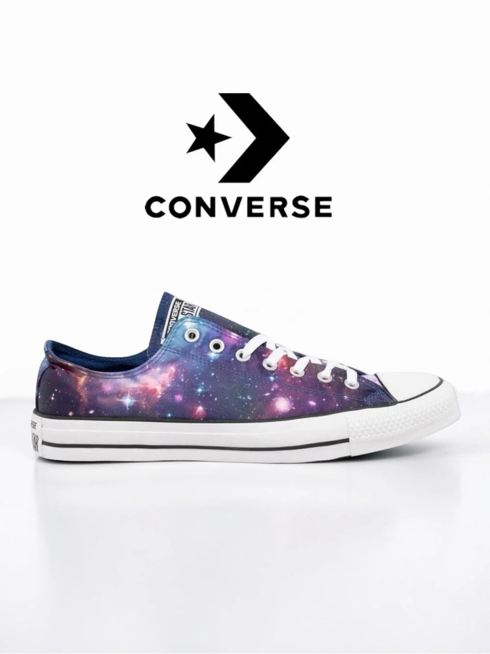 Converse Galaxy Print Midnight LAK 143963C Satin Sneakers - Size 7